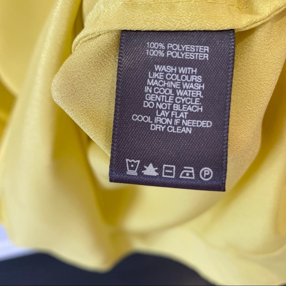 KENNETH COLE Yellow Sleeveless Draped Top - Picture 4 of 4